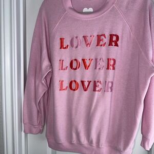 Buddy Love Pink Lover Sweatshirt Pullover Crewneck Casual Comfy Top